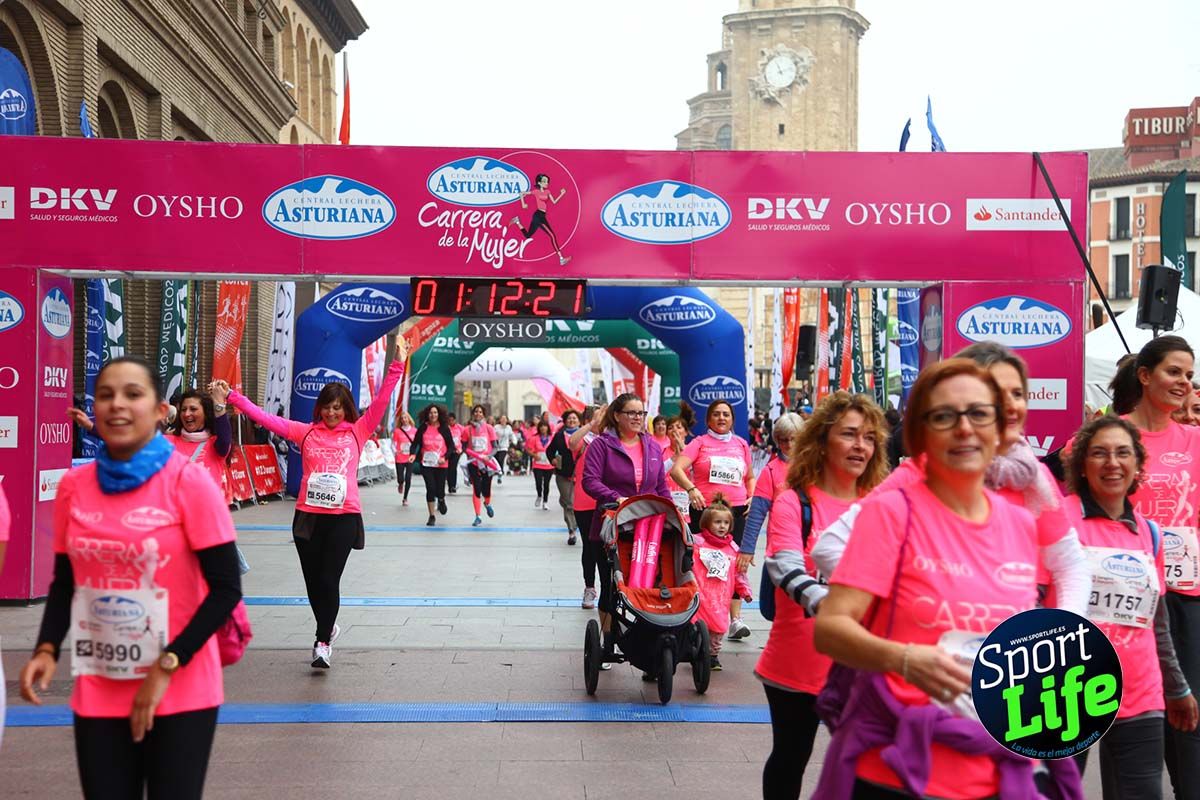 Carrera de la Mujer Zaragoza meta desde 1h11 a1h57