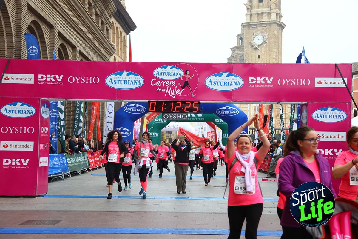 Carrera de la Mujer Zaragoza meta desde 1h11 a1h57