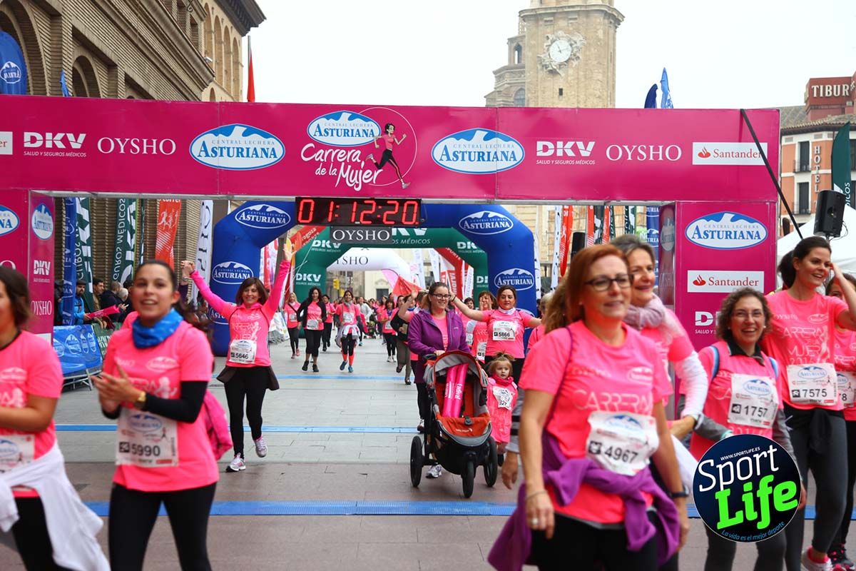 Carrera de la Mujer Zaragoza meta desde 1h11 a1h57