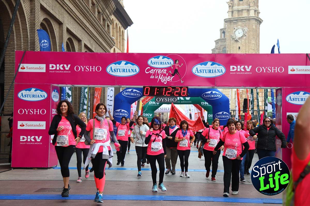 Carrera de la Mujer Zaragoza meta desde 1h11 a1h57