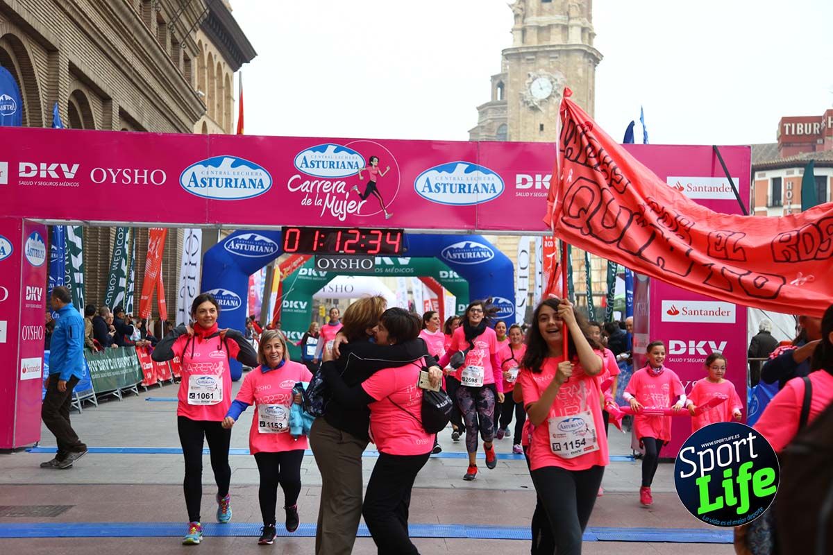 Carrera de la Mujer Zaragoza meta desde 1h11 a1h57