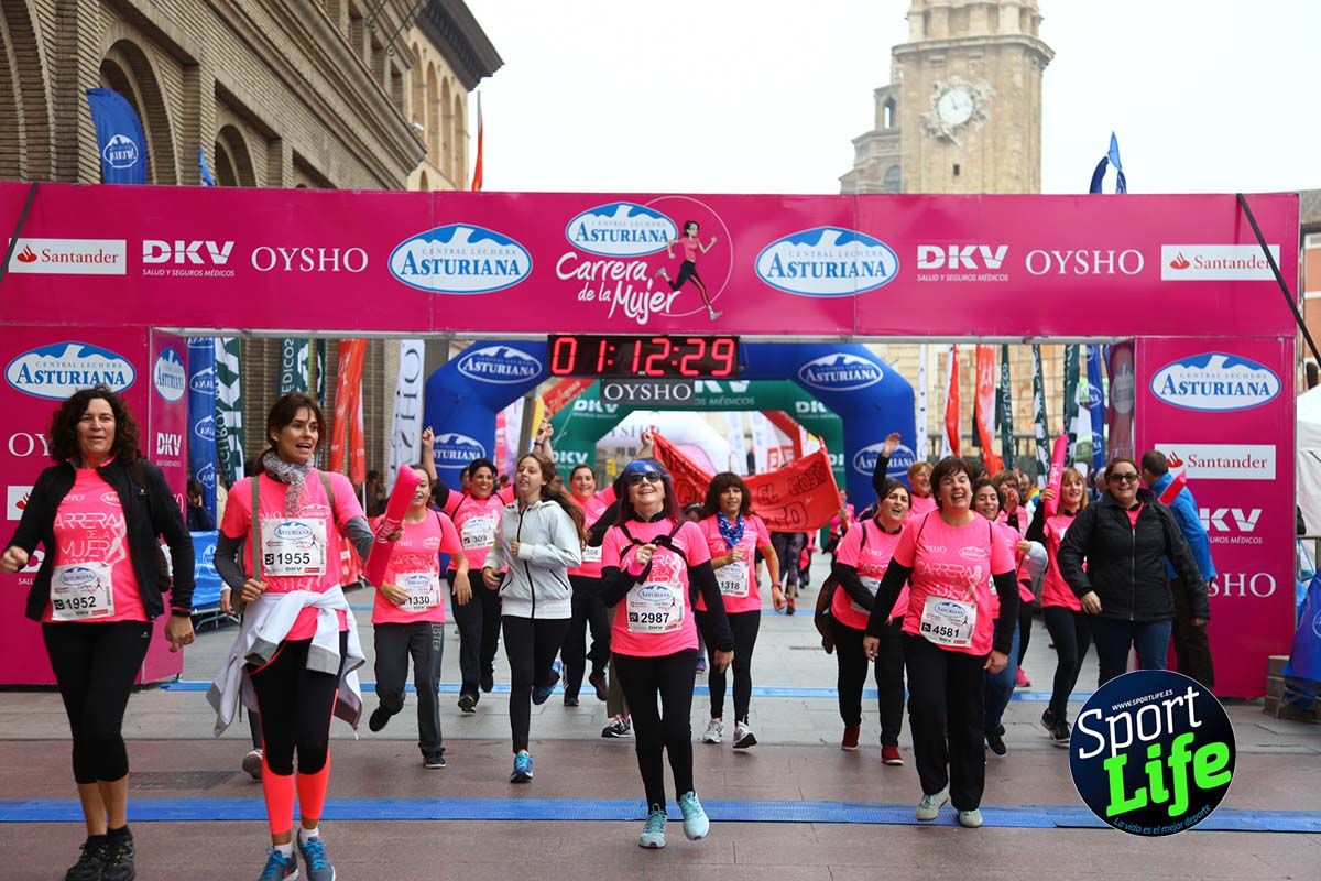 Carrera de la Mujer Zaragoza meta desde 1h11 a1h57