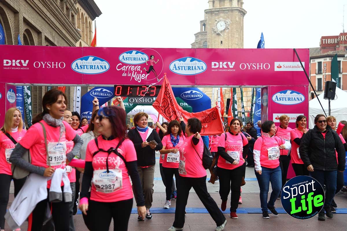 Carrera de la Mujer Zaragoza meta desde 1h11 a1h57