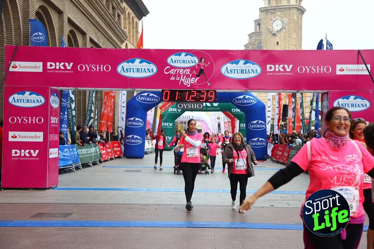 Carrera de la Mujer Zaragoza meta desde 1h11 a1h57