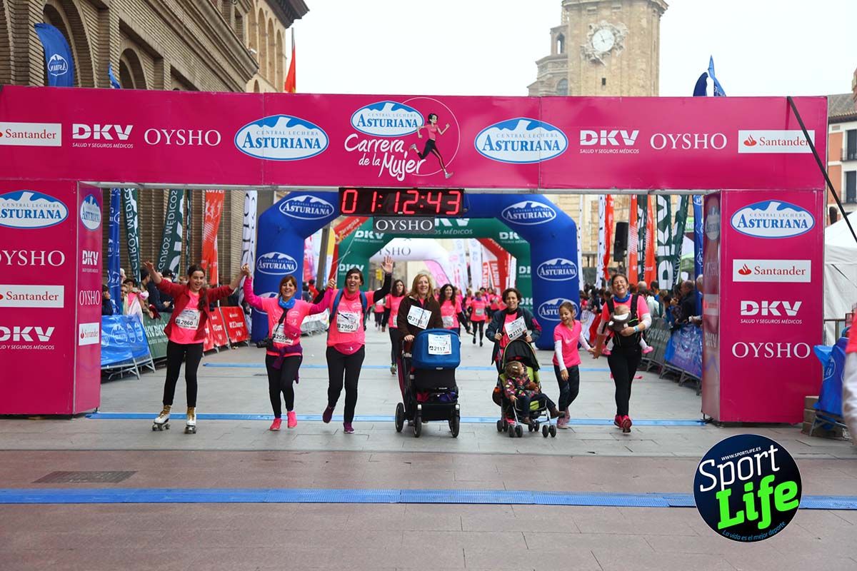 Carrera de la Mujer Zaragoza meta desde 1h11 a1h57