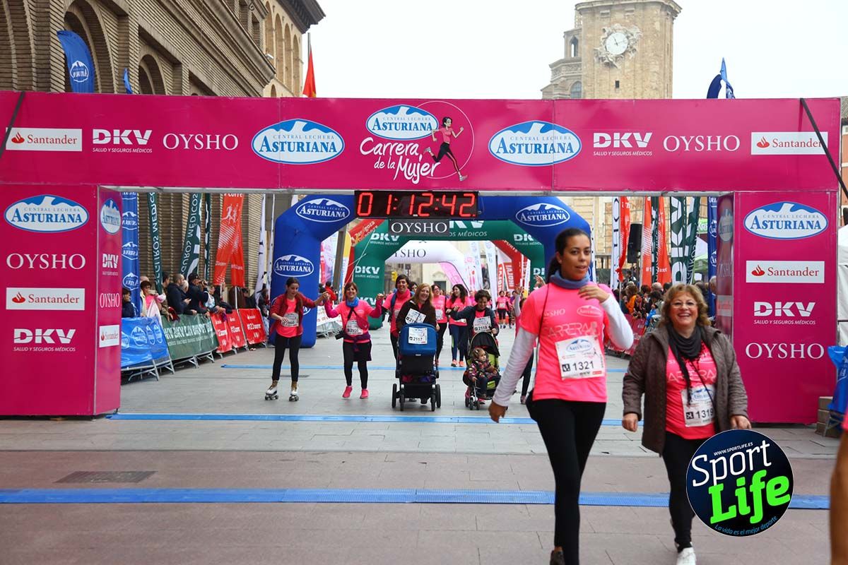 Carrera de la Mujer Zaragoza meta desde 1h11 a1h57