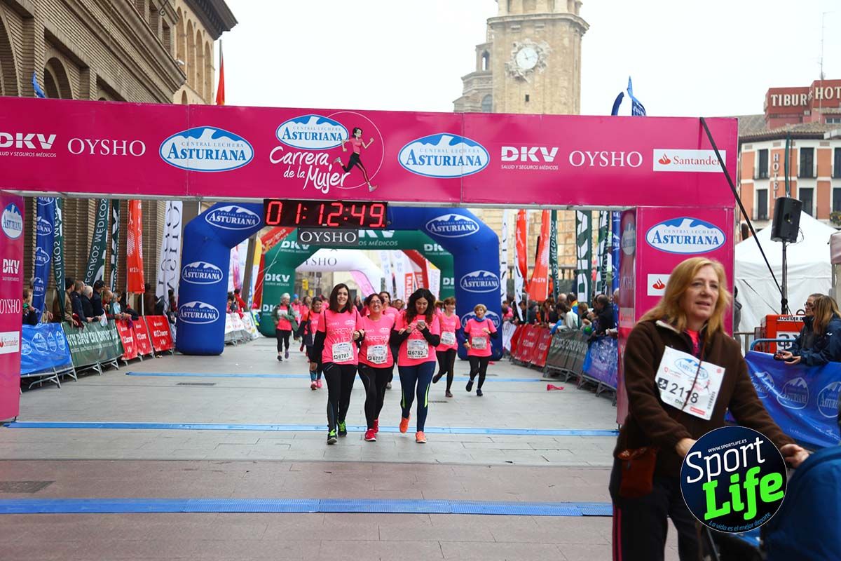 Carrera de la Mujer Zaragoza meta desde 1h11 a1h57