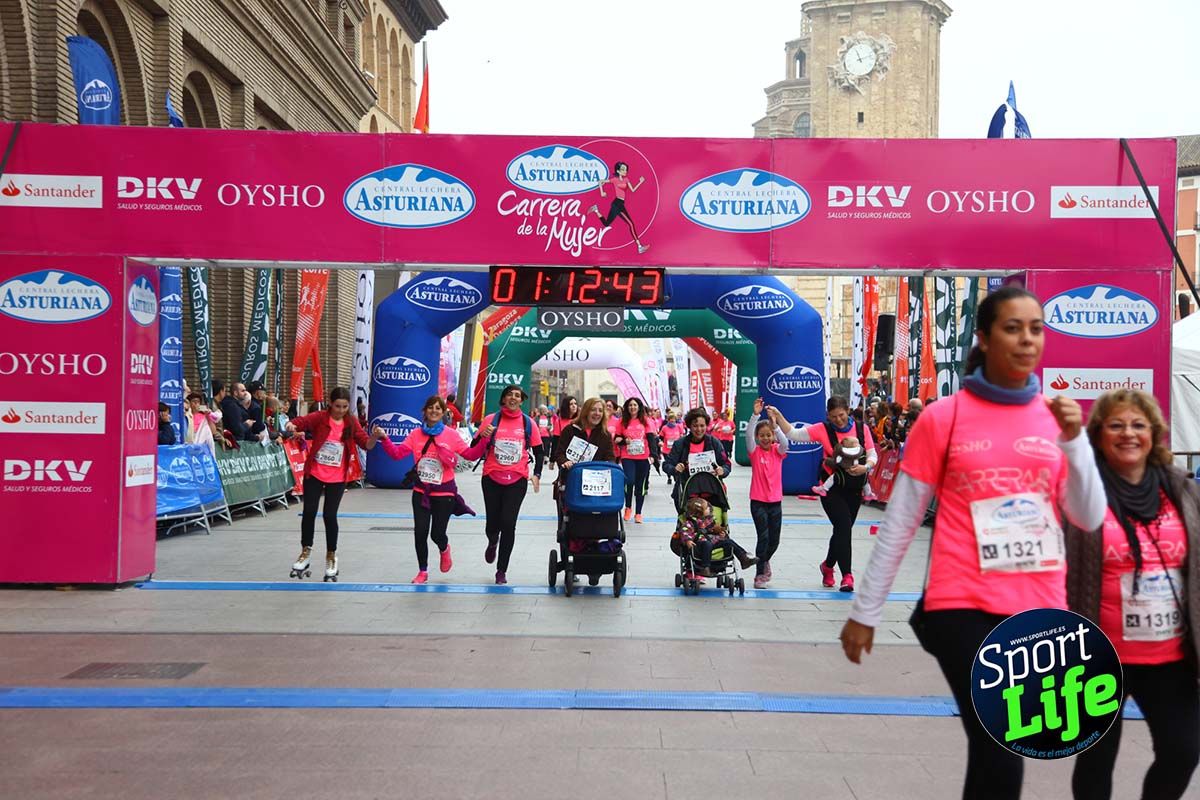 Carrera de la Mujer Zaragoza meta desde 1h11 a1h57