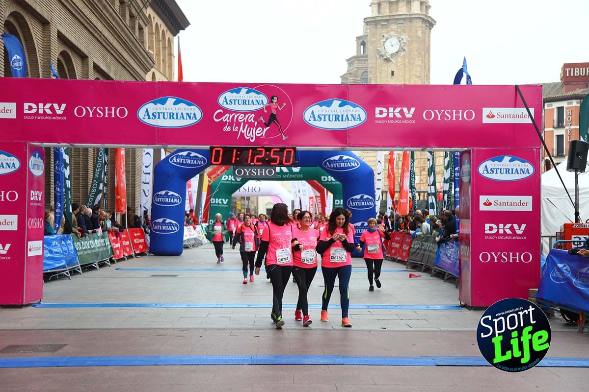Carrera de la Mujer Zaragoza meta desde 1h11 a1h57