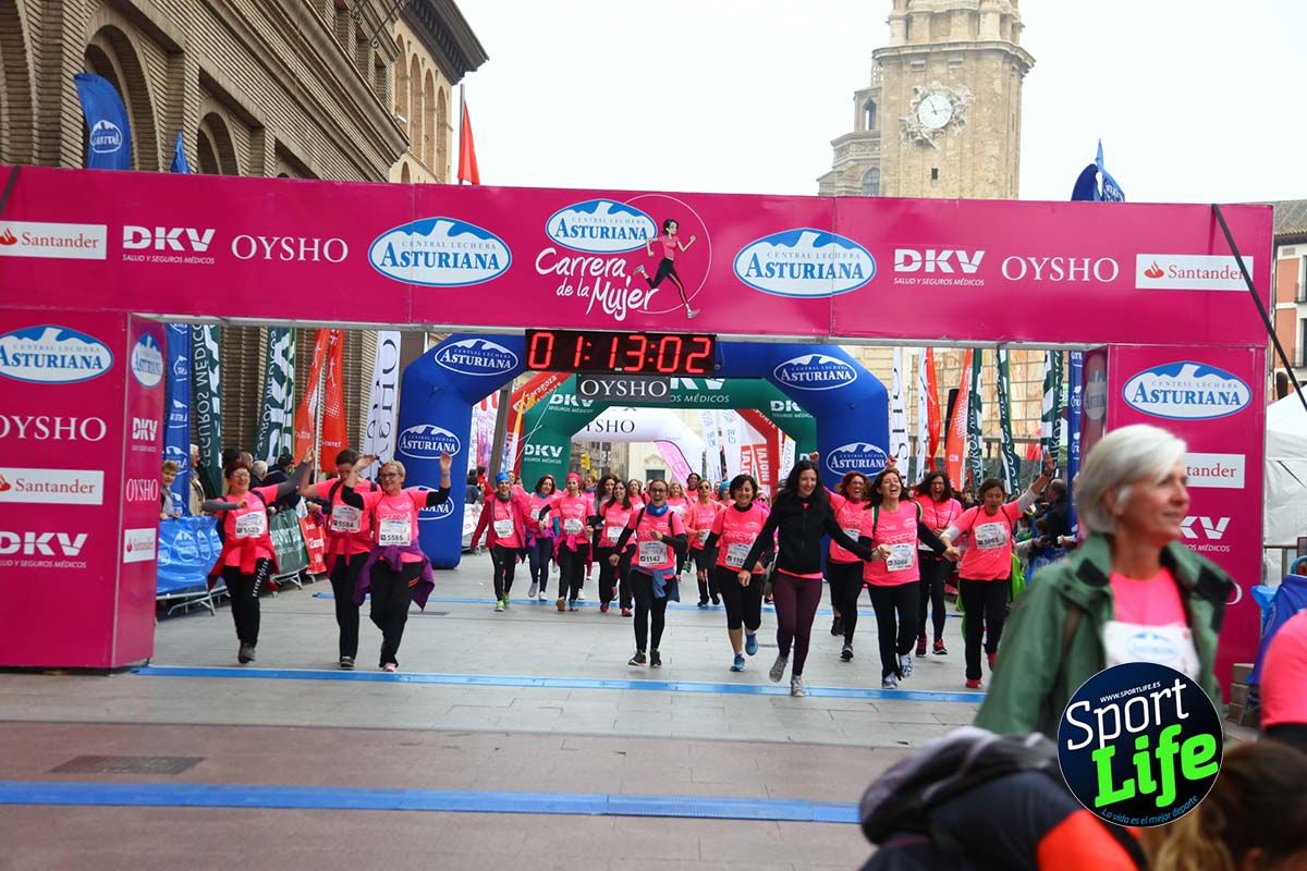 Carrera de la Mujer Zaragoza meta desde 1h11 a1h57