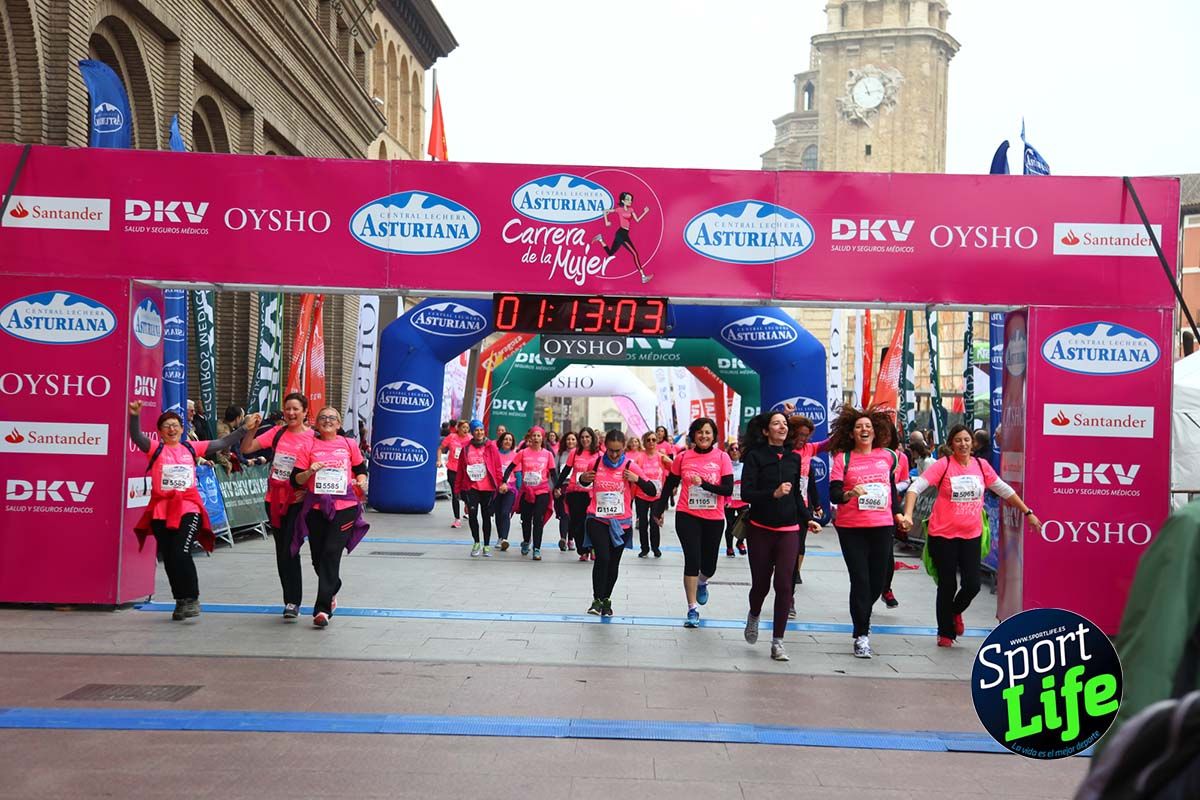 Carrera de la Mujer Zaragoza meta desde 1h11 a1h57
