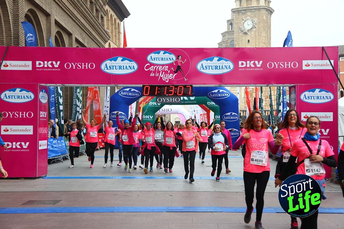 Carrera de la Mujer Zaragoza meta desde 1h11 a1h57