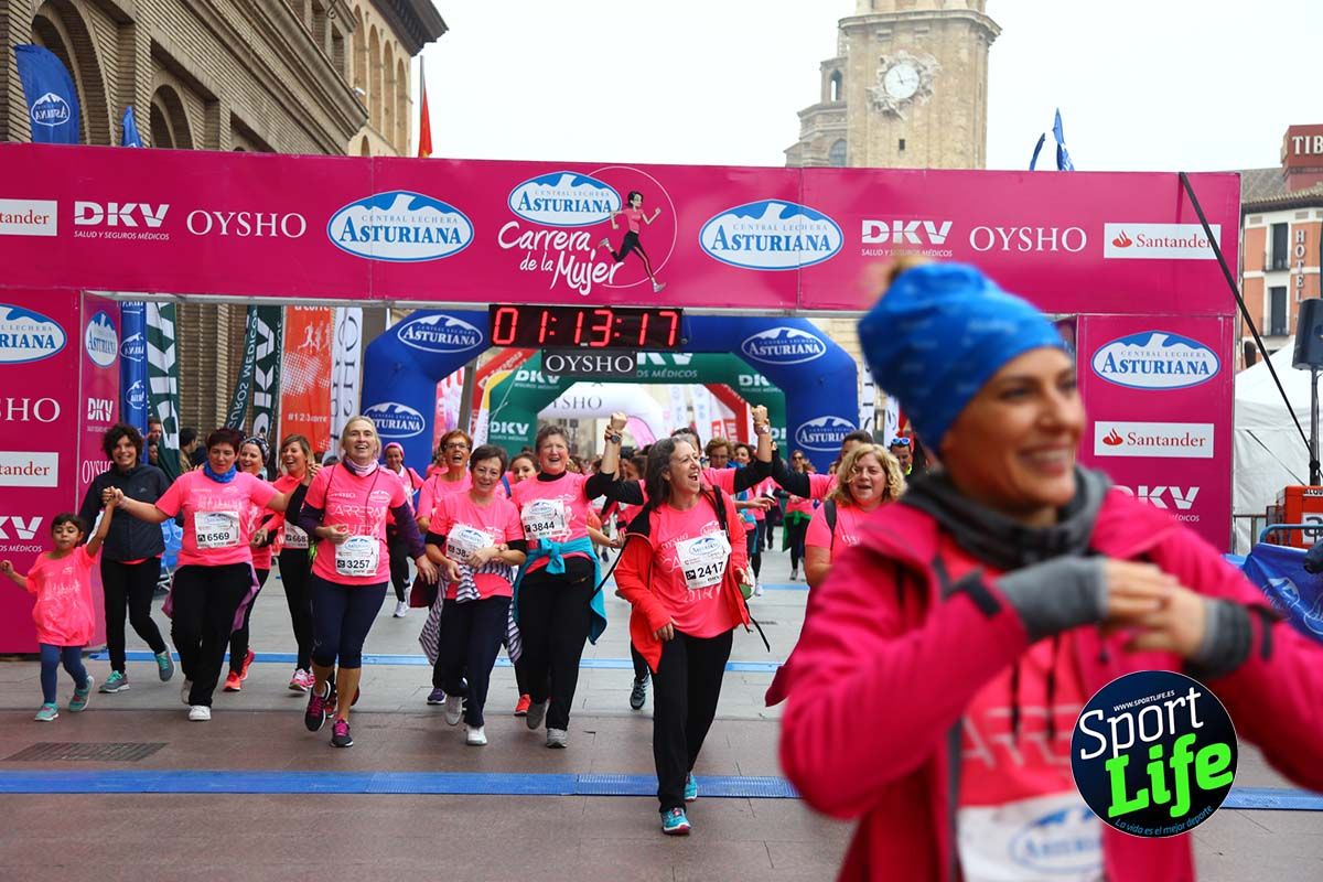 Carrera de la Mujer Zaragoza meta desde 1h11 a1h57