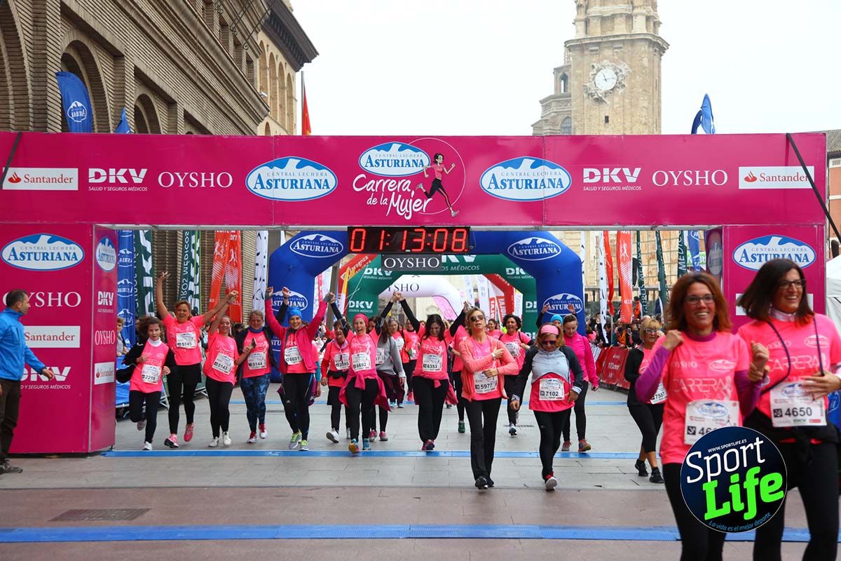 Carrera de la Mujer Zaragoza meta desde 1h11 a1h57