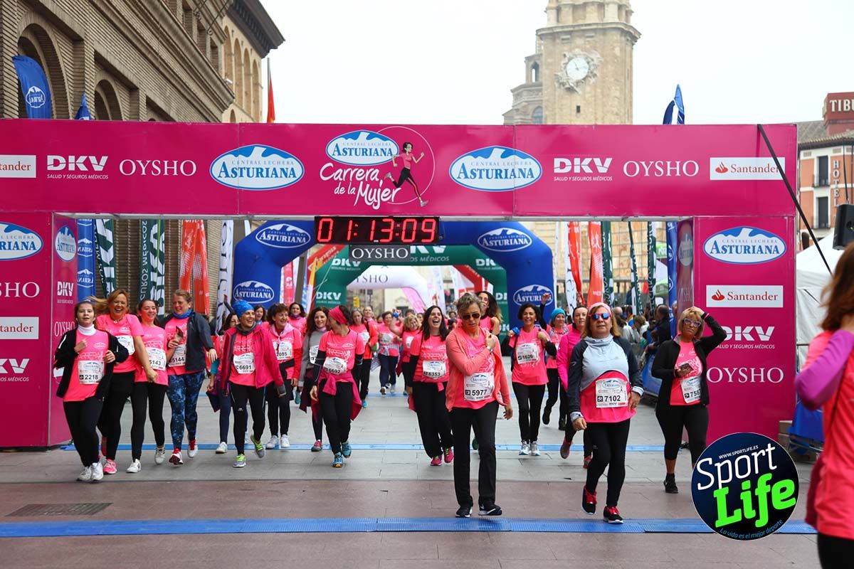 Carrera de la Mujer Zaragoza meta desde 1h11 a1h57