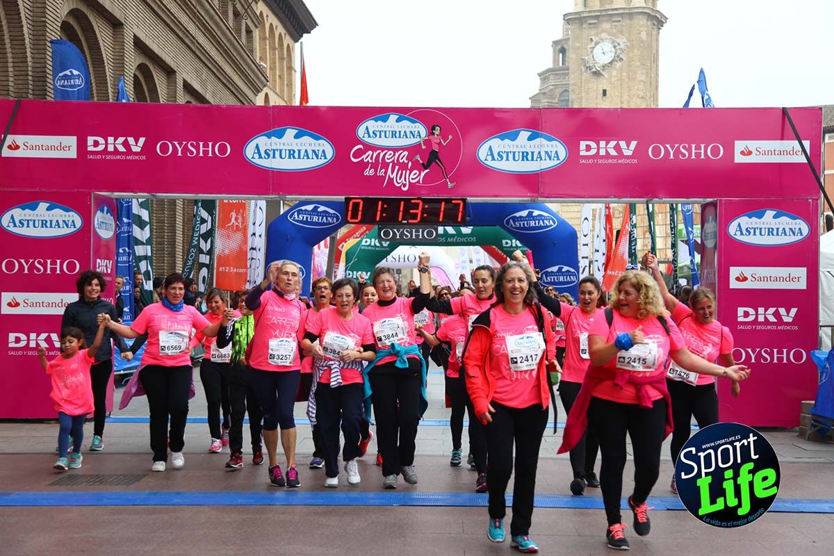 Carrera de la Mujer Zaragoza meta desde 1h11 a1h57