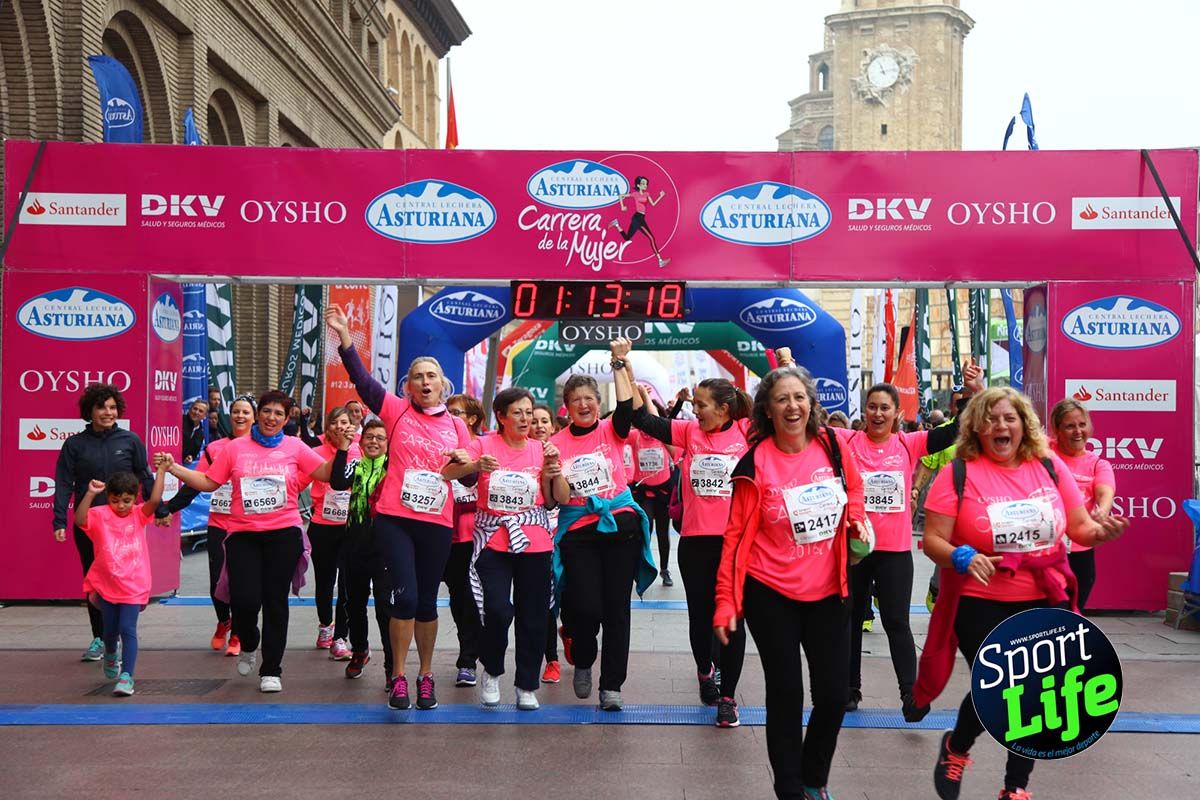 Carrera de la Mujer Zaragoza meta desde 1h11 a1h57