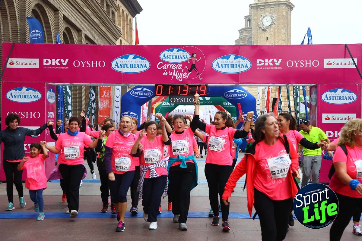 Carrera de la Mujer Zaragoza meta desde 1h11 a1h57