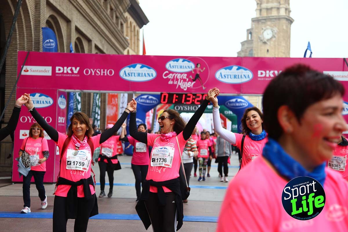 Carrera de la Mujer Zaragoza meta desde 1h11 a1h57