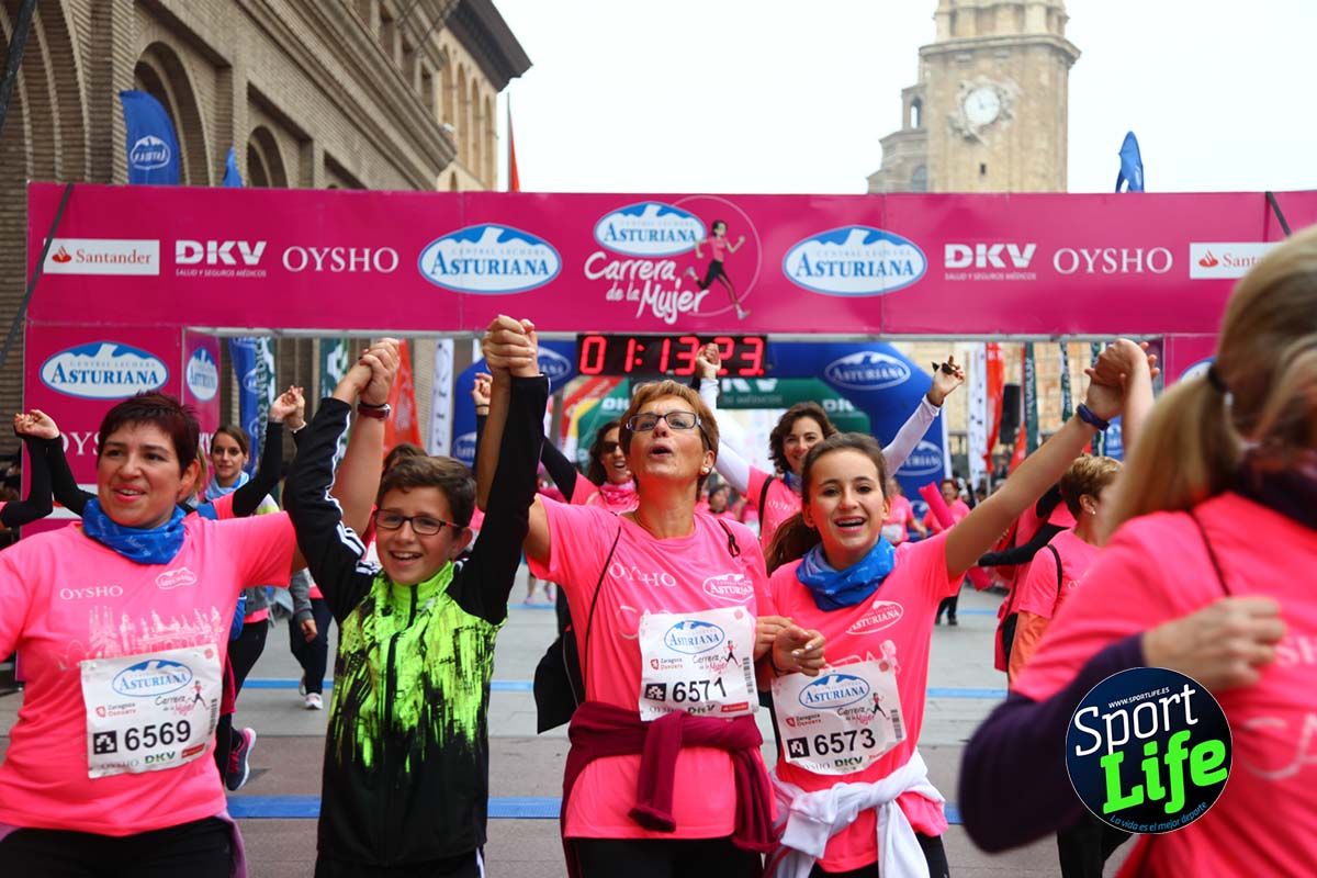Carrera de la Mujer Zaragoza meta desde 1h11 a1h57