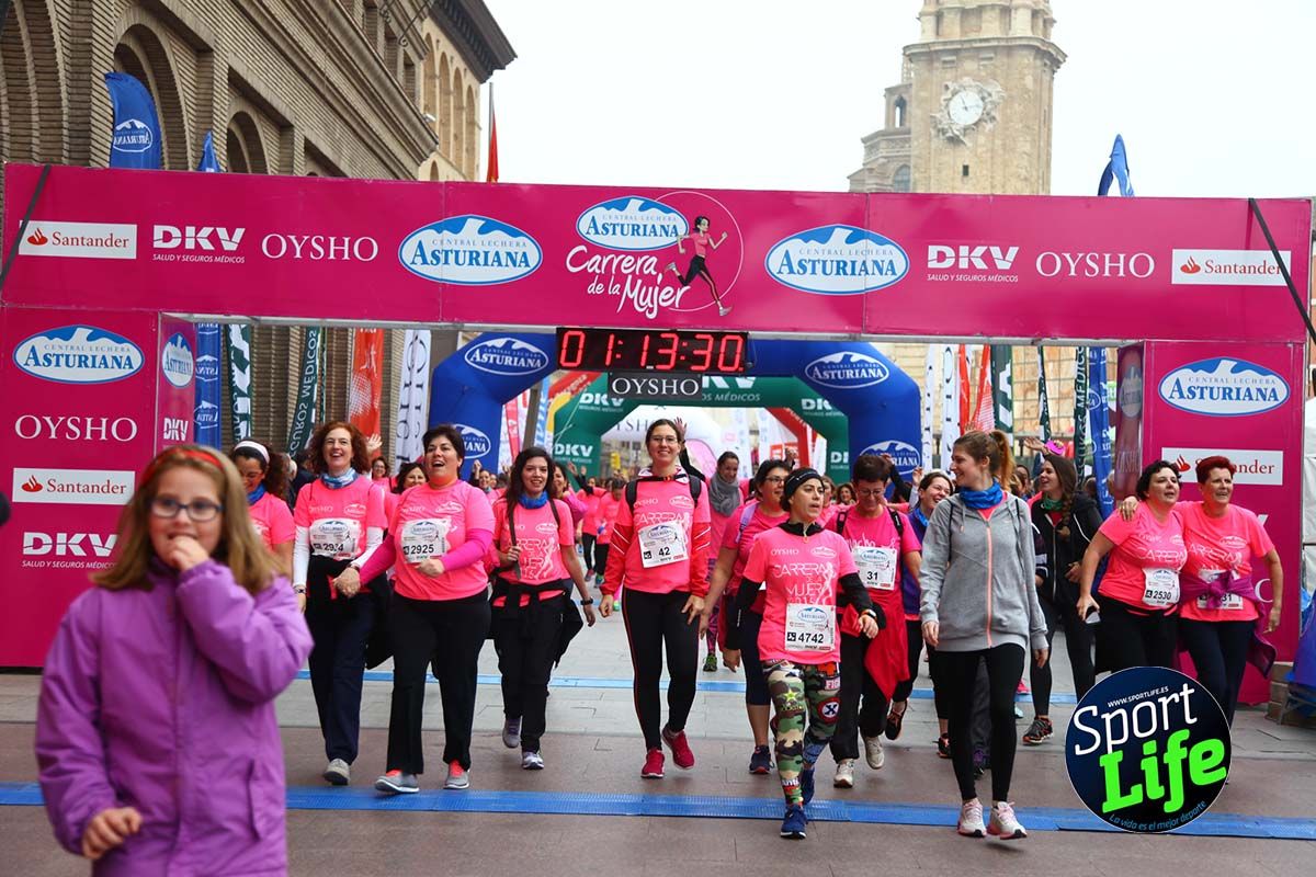 Carrera de la Mujer Zaragoza meta desde 1h11 a1h57