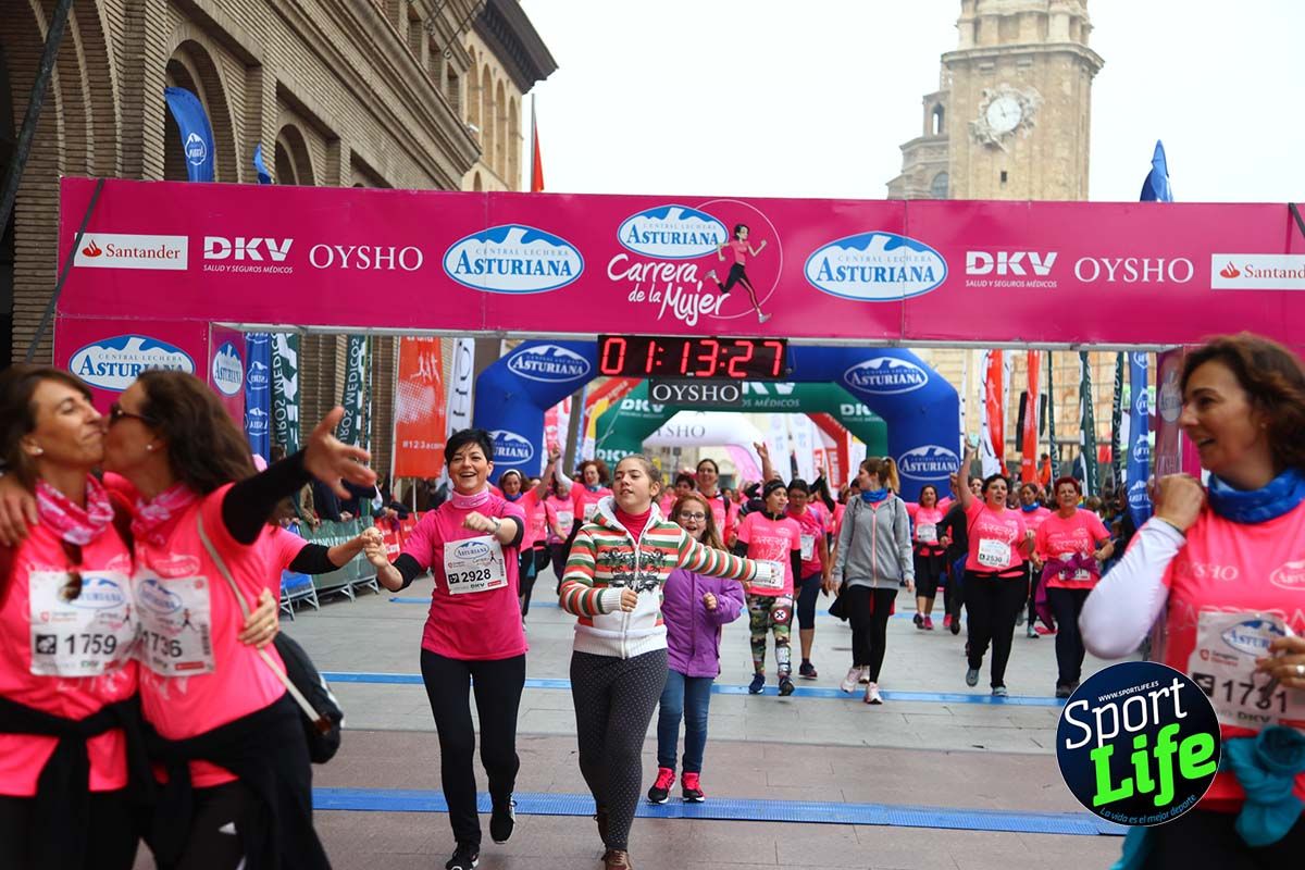 Carrera de la Mujer Zaragoza meta desde 1h11 a1h57