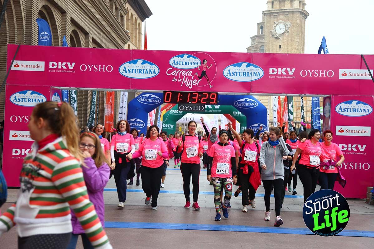 Carrera de la Mujer Zaragoza meta desde 1h11 a1h57