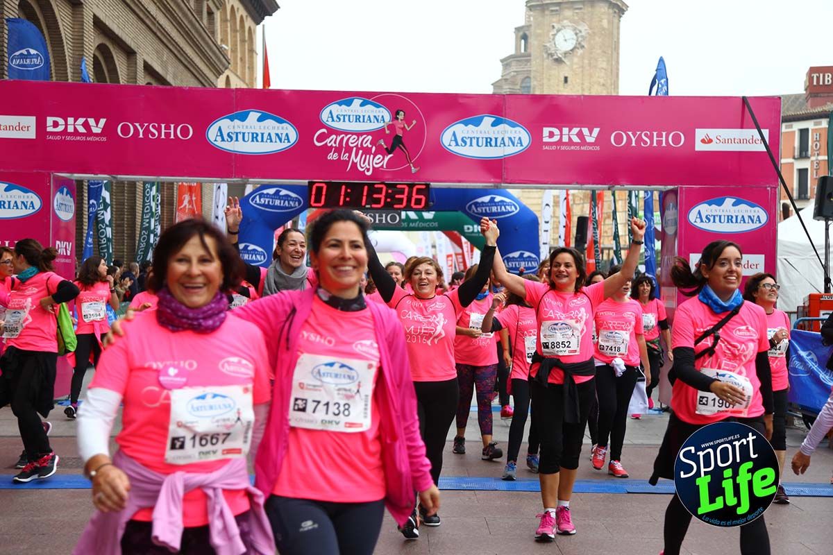 Carrera de la Mujer Zaragoza meta desde 1h11 a1h57