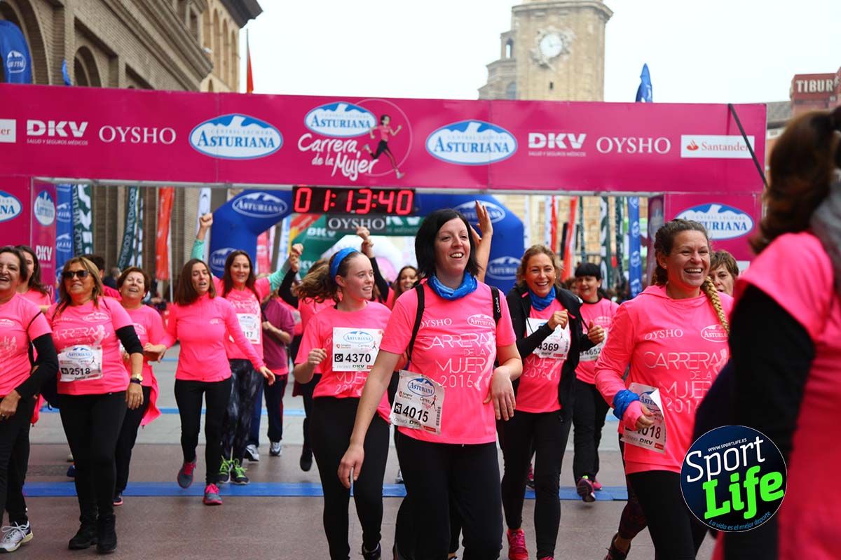 Carrera de la Mujer Zaragoza meta desde 1h11 a1h57
