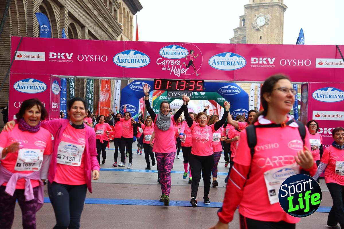 Carrera de la Mujer Zaragoza meta desde 1h11 a1h57
