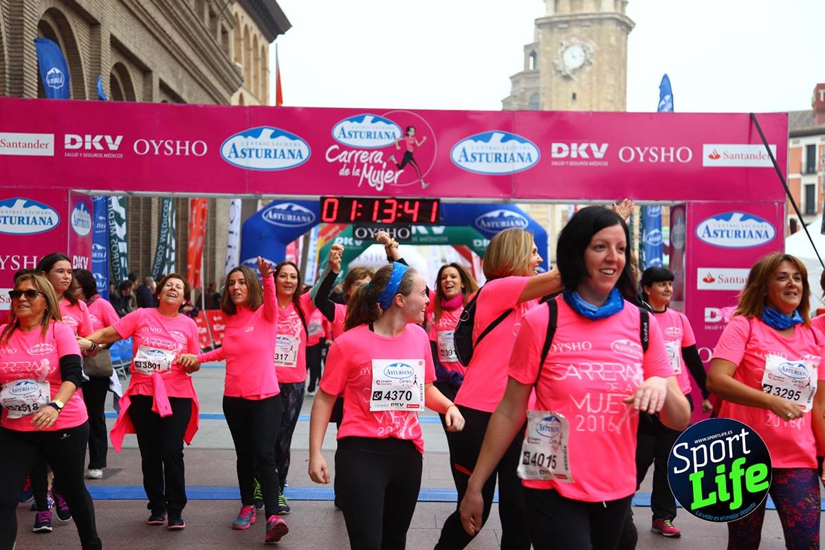 Carrera de la Mujer Zaragoza meta desde 1h11 a1h57
