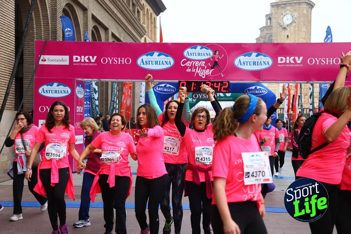 Carrera de la Mujer Zaragoza meta desde 1h11 a1h57
