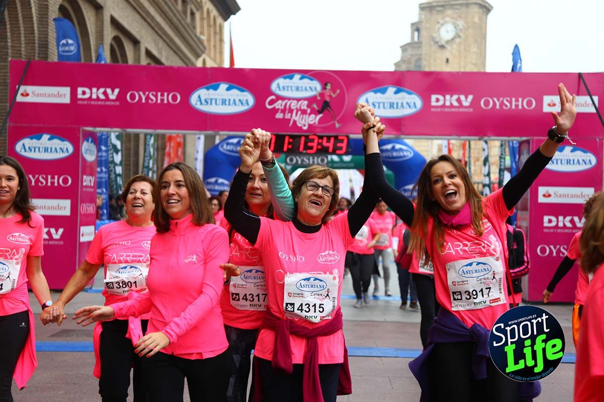 Carrera de la Mujer Zaragoza meta desde 1h11 a1h57