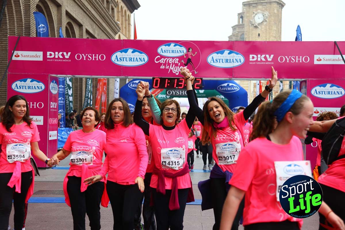 Carrera de la Mujer Zaragoza meta desde 1h11 a1h57