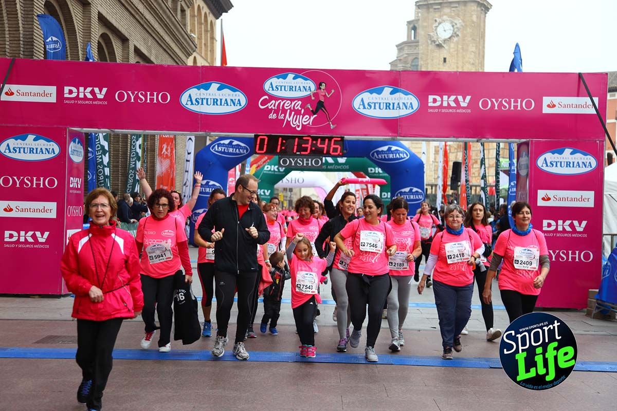 Carrera de la Mujer Zaragoza meta desde 1h11 a1h57