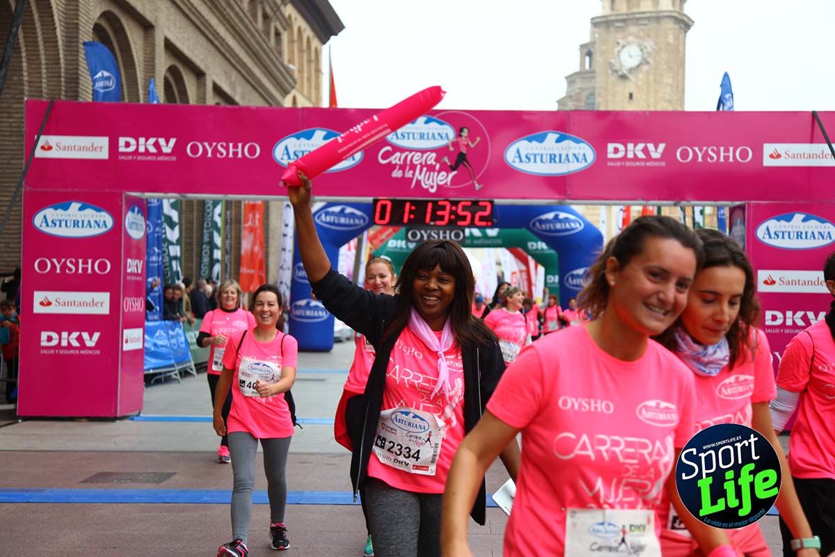 Carrera de la Mujer Zaragoza meta desde 1h11 a1h57
