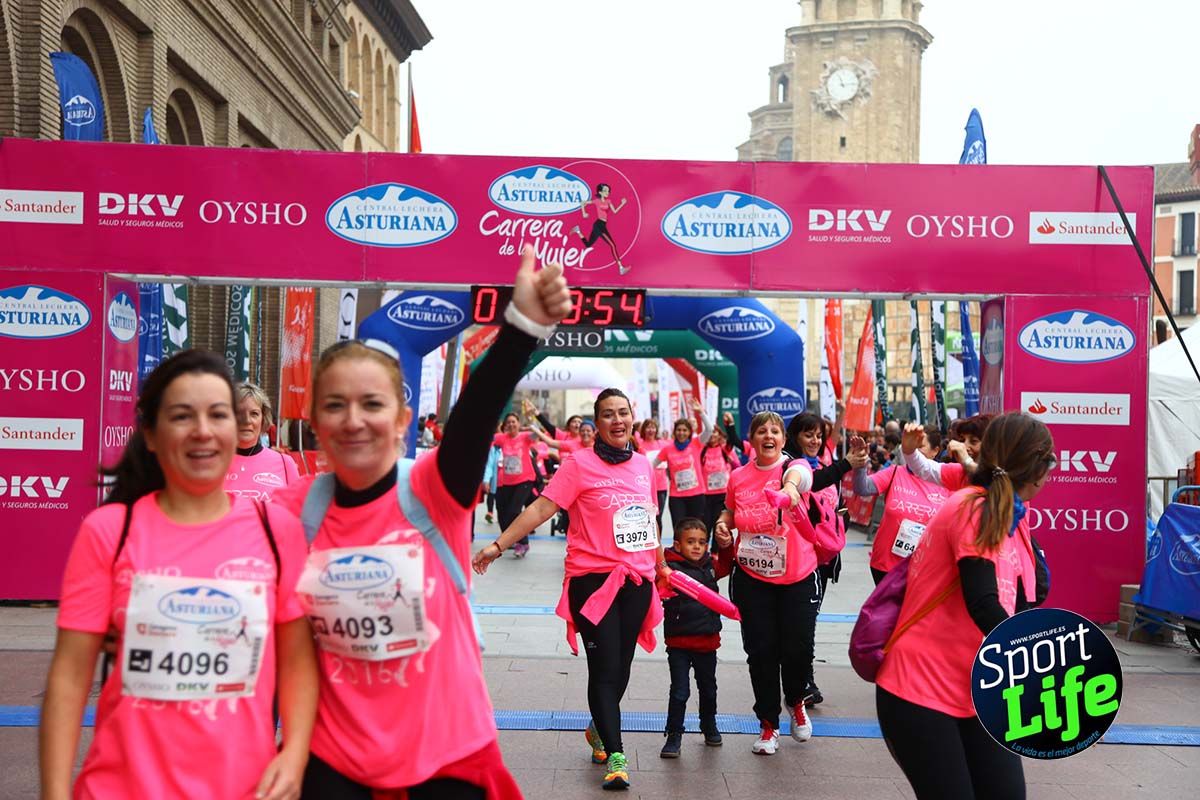 Carrera de la Mujer Zaragoza meta desde 1h11 a1h57