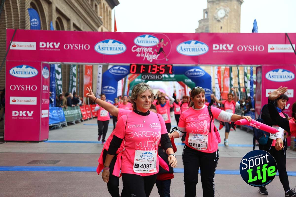 Carrera de la Mujer Zaragoza meta desde 1h11 a1h57