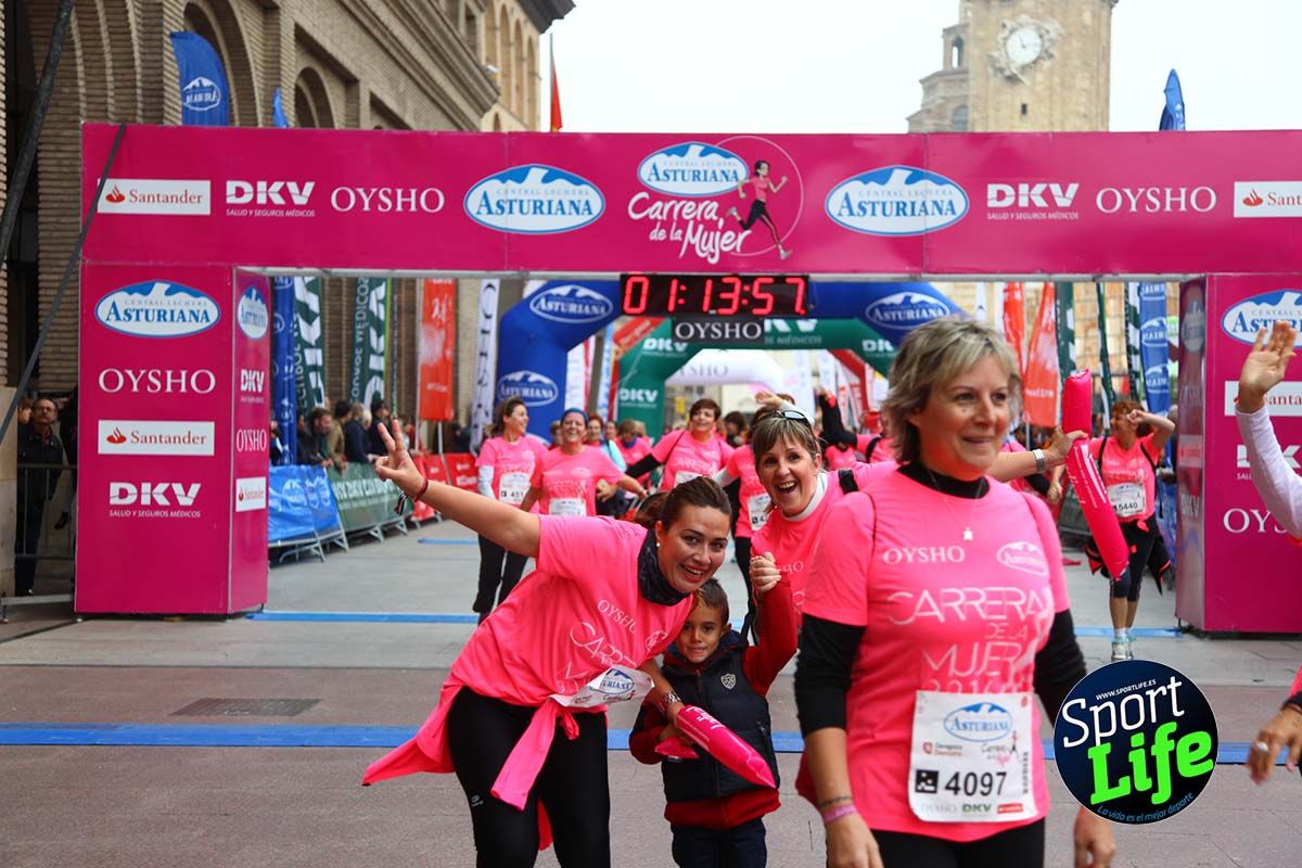 Carrera de la Mujer Zaragoza meta desde 1h11 a1h57