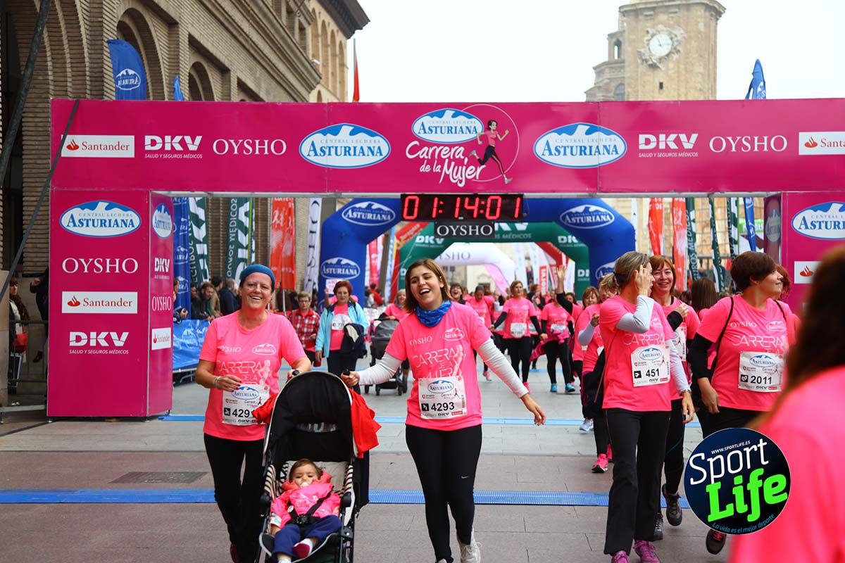 Carrera de la Mujer Zaragoza meta desde 1h11 a1h57