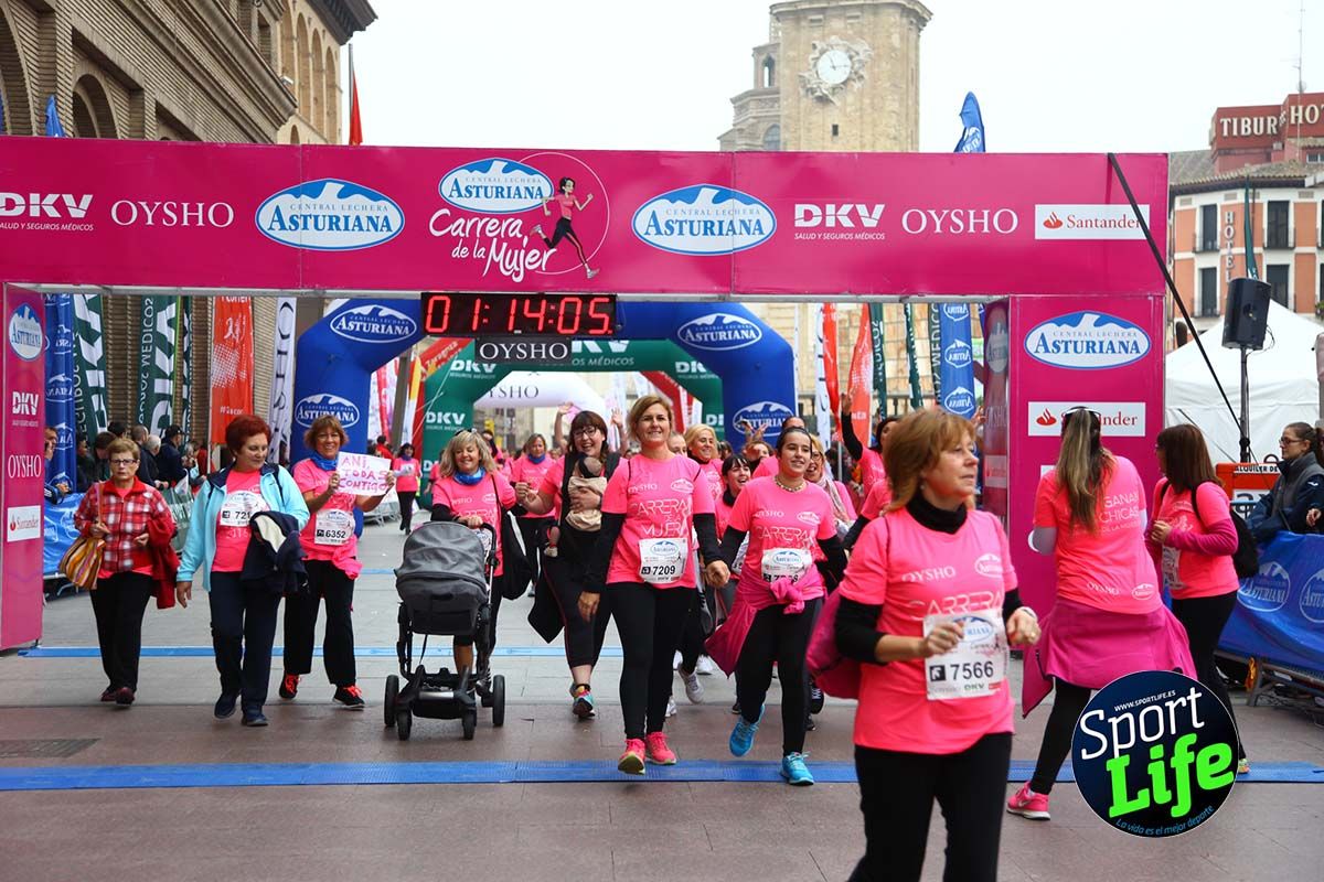 Carrera de la Mujer Zaragoza meta desde 1h11 a1h57