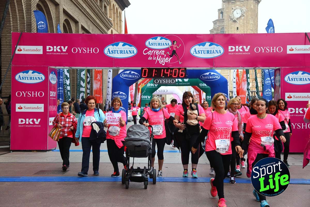 Carrera de la Mujer Zaragoza meta desde 1h11 a1h57