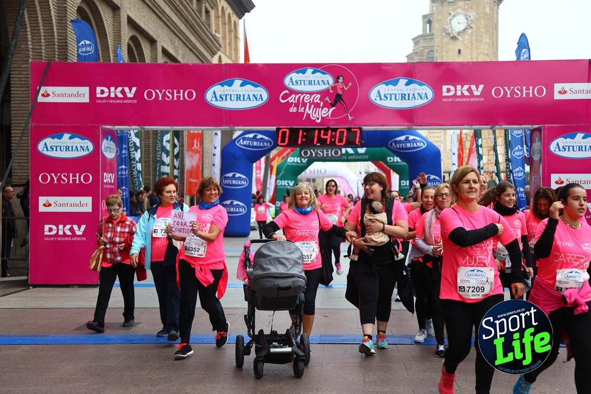 Carrera de la Mujer Zaragoza meta desde 1h11 a1h57