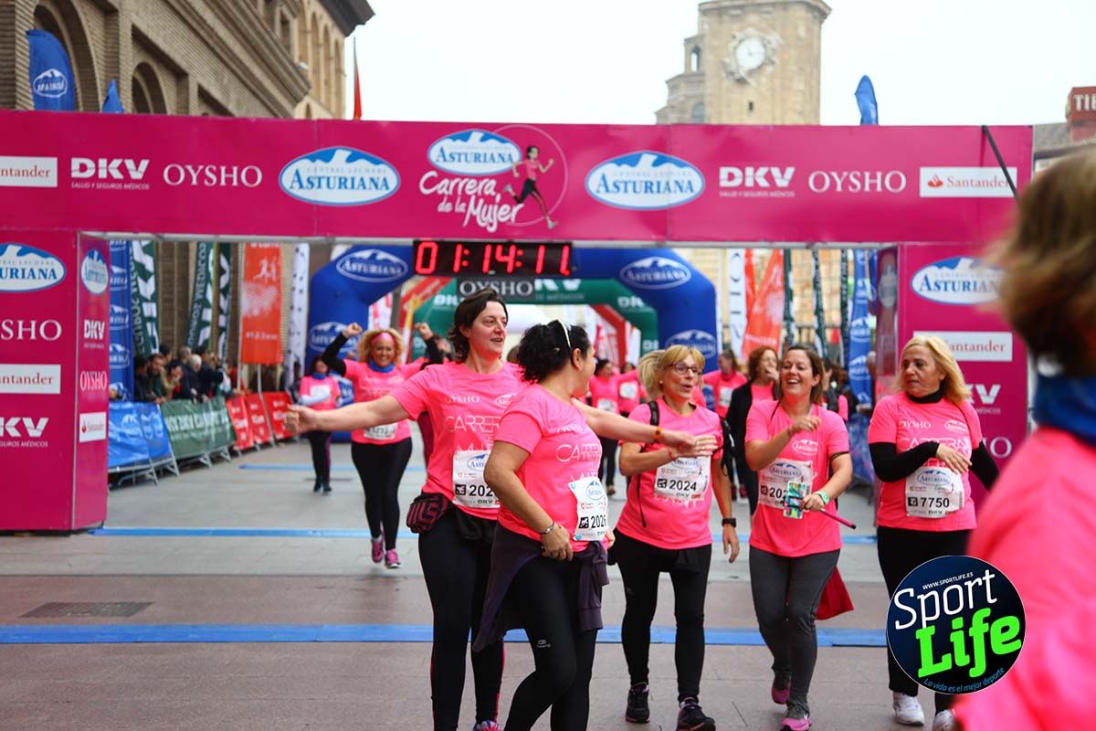 Carrera de la Mujer Zaragoza meta desde 1h11 a1h57
