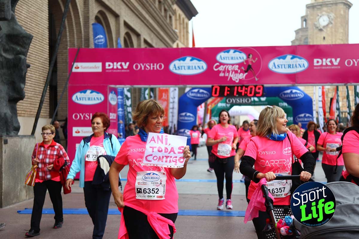 Carrera de la Mujer Zaragoza meta desde 1h11 a1h57
