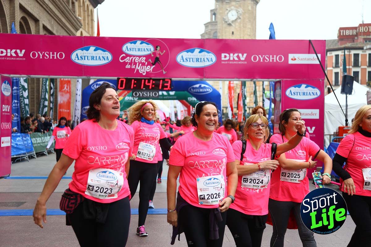 Carrera de la Mujer Zaragoza meta desde 1h11 a1h57