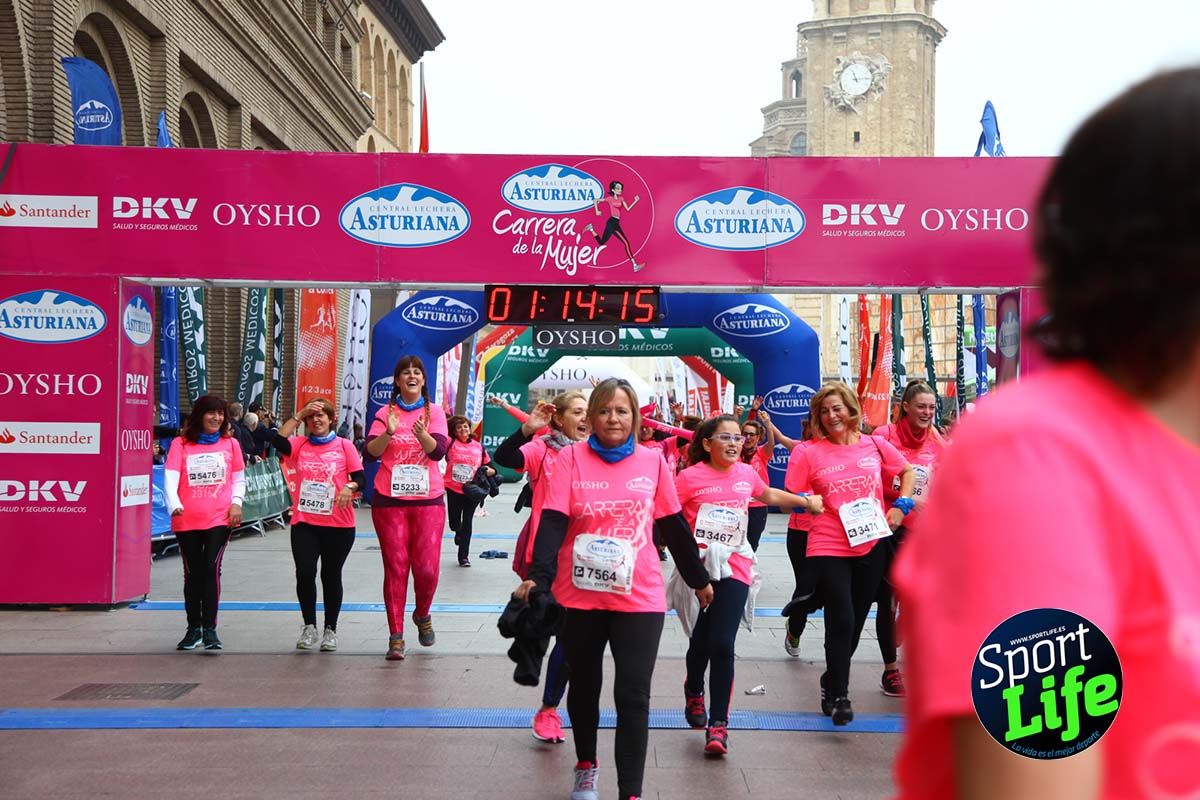 Carrera de la Mujer Zaragoza meta desde 1h11 a1h57