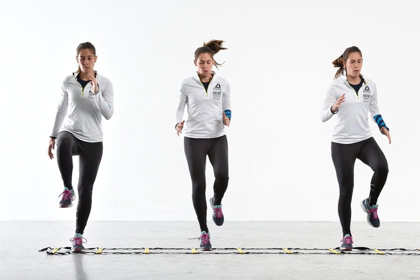 Entrenamiento de saltos y minivallas para el reto Sport Life febrero