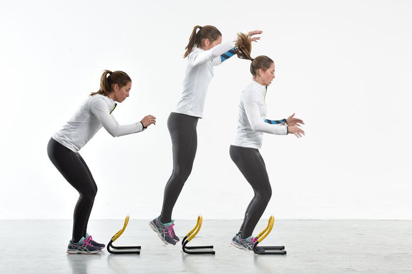 Entrenamiento de saltos y minivallas para el reto Sport Life febrero