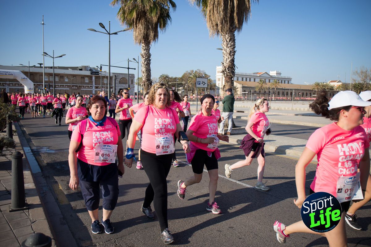 Los primeros momentos de la prueba de la Carrera de la Mujer de Valencia